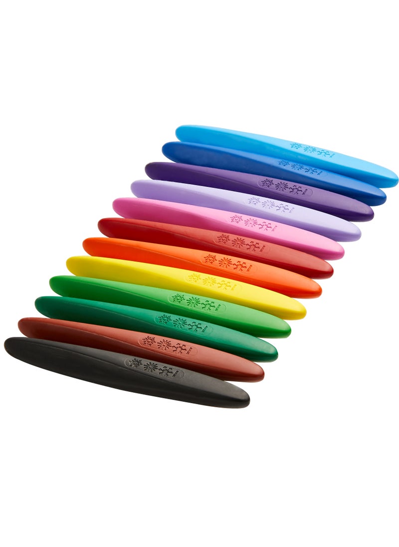 Disney Frozen 12Pc Plastic Triangular Crayons  - Image 2