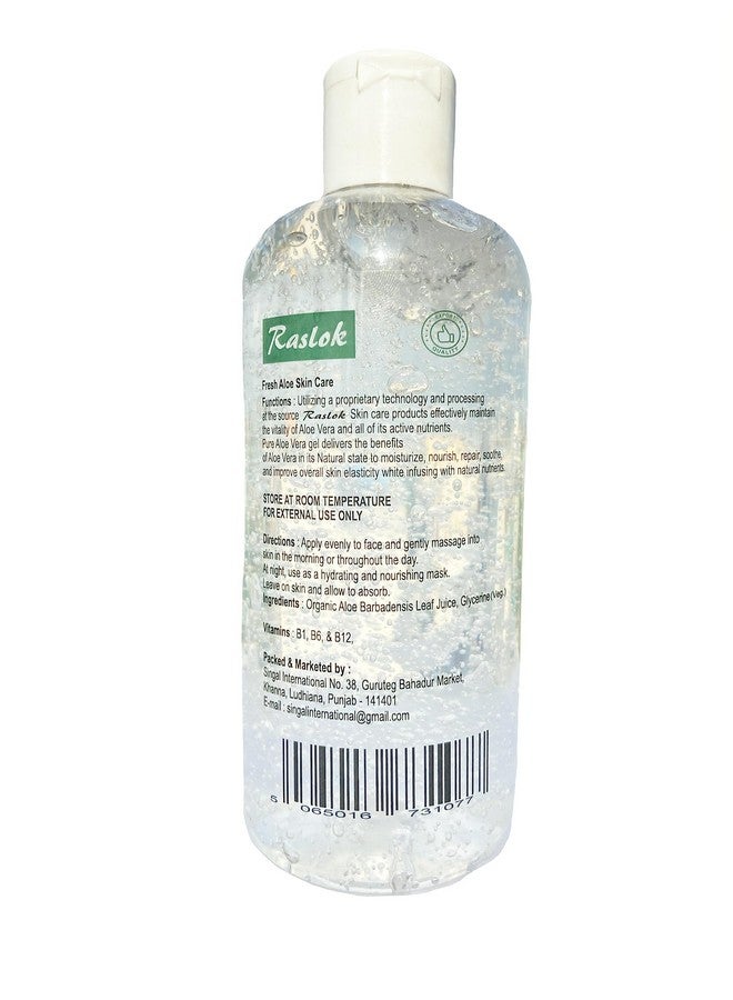 Raslok 100% Pure Natural Aloe Gel For Moisturizing Face Skin & Hair Caredurable Moisturizing Hydrating Soothing Nonsticky (10.50 Oz) - Image 3