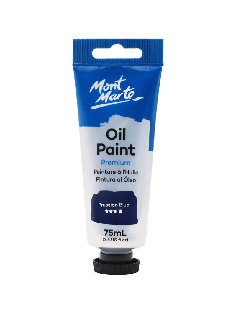 Mont Marte Premium Oil Paint 75ml Content Prussian Blue - Image 1