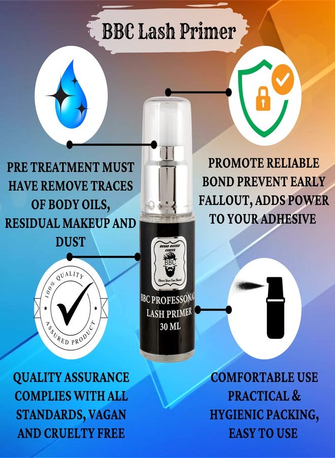 بي بي اس برايمر الرموش الاحترافي من بي بي سي - 30 مل | ينظف ويجهز الرموش الطبيعية لالتصاق أفضل، وثبات أقصى، وتطبيق وصلات رموش بدون تلف - Image 2