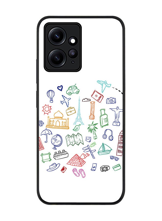 Stylizedd Rugged Black edge case for Redmi Note 12 4G Slim fit Soft Case Flexible Rubber Edges Anti Drop TPU Gel Thin Cover - Traveler - Image 1