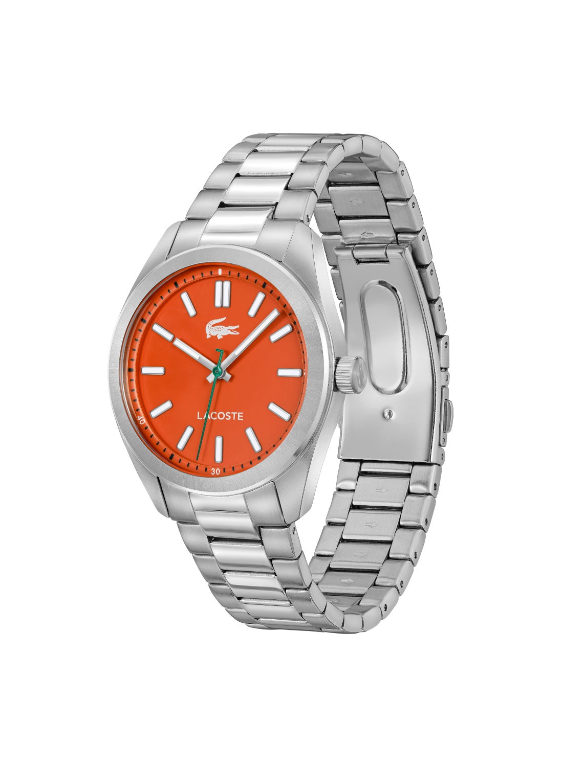 LACOSTE Round Analog Men'S Orange Case Watch - 2011353 | Best Price ...