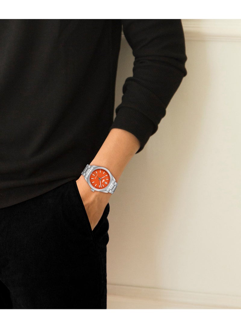 LACOSTE Round Analog Men'S Orange Case Watch - 2011353  - Image 5