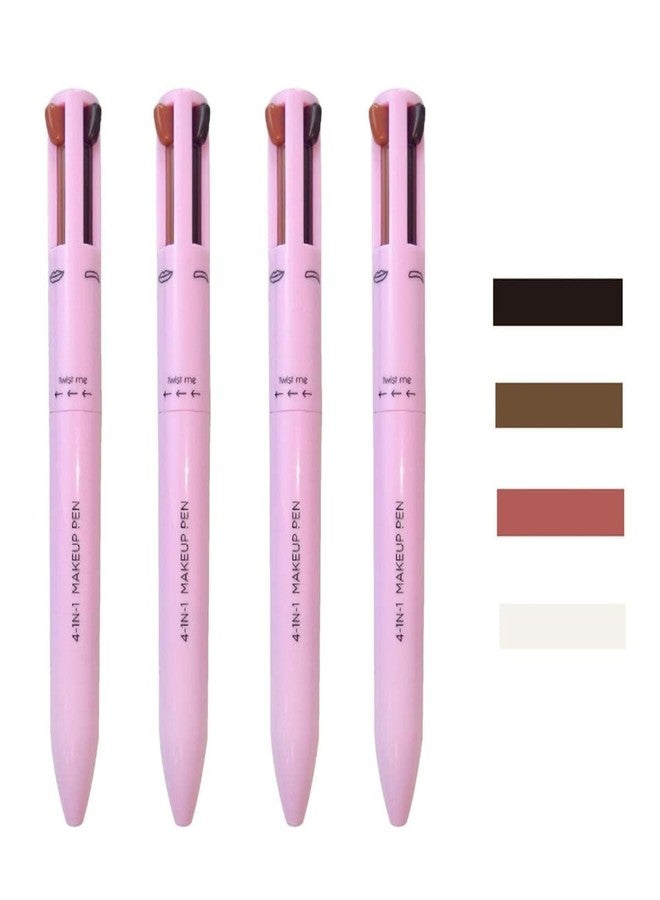 DOKMOE 4-In-1 Makeup Pen Eye Liner, Multifunctional Cosmetic Pen, Highlighter and Eyebrow Pencil, Colors Multi-Function Makeups, Lip Liner Waterproof Long Lasting Eye Makeup Tool for Women, Girls - Image 2