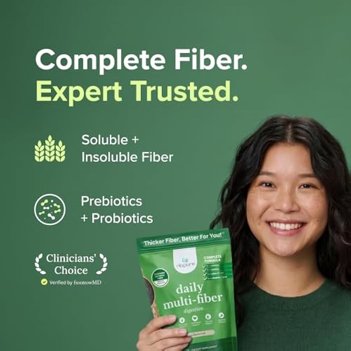 nbpure Daily Fiber Powder Blend for Digestive Health, Cholesterol Support, Healthy Weight Management - with Prebiotic, Insoluble, Soluble Fiber + 4 Probiotic Strains, Savory Mocha, Gusset, 45 Servings - Image 2