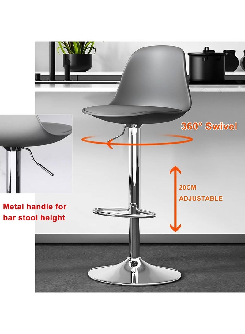 DubaiGallery Kitchen Counter Bar Stool Velvet Counter Height Stools Upholstery Barstools for Kitchen Island, Bar Chairs Dining Chairs with Back - Image 2