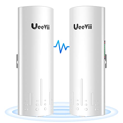 UeeVii Wireless Bridge Point to Point Outdoor: UeeVii CPE450 5.8G 3Km Long Range Wi-Fi Bridge for Extend Network to Barn and Surveillance Range - Work with Starlink, 14dBi MIMO Antenna,48V POE Powered, 2pcs - Image 1