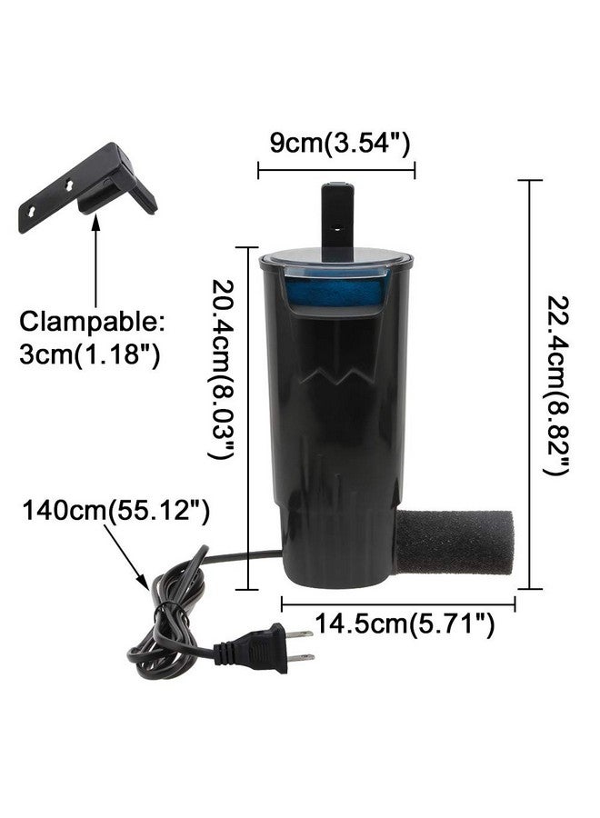 Senzeal Aquarium Turtle Filter Quiet Low Water Level Filter Pump 5W 400L/H Internal Fish Tank Filter for Fish Tank Turtle Tank - Image 2