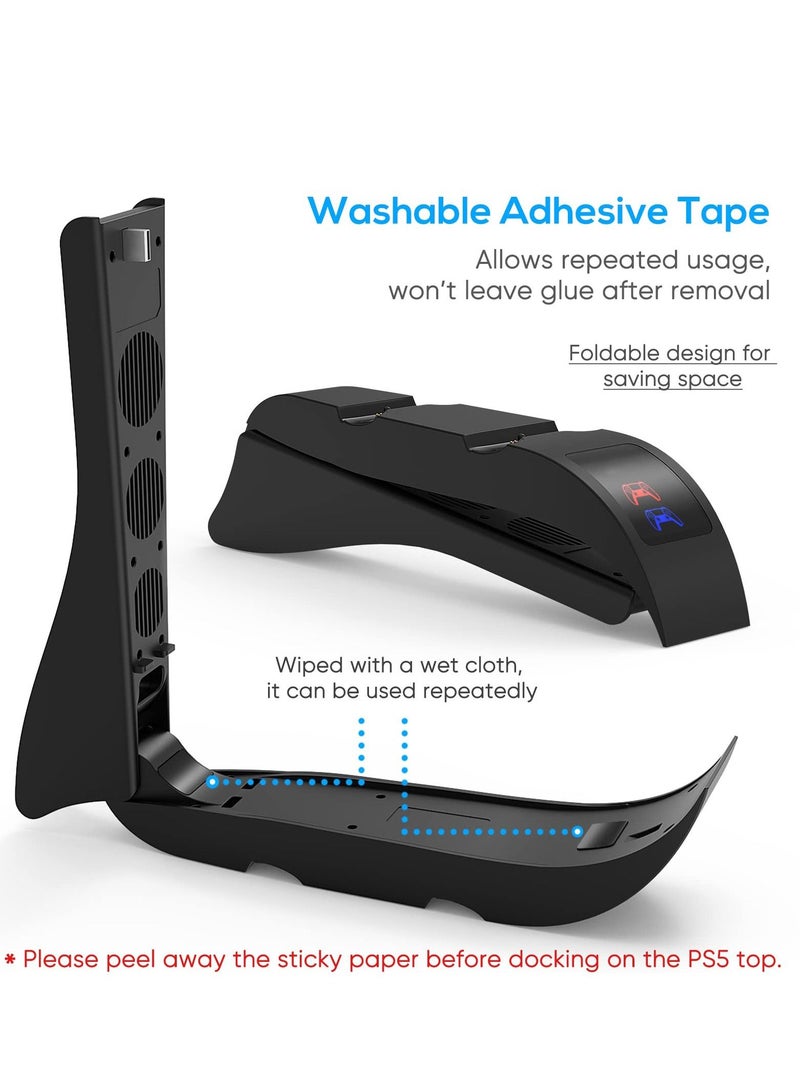 Loquat Cooling Fan and Controller Charger for PS5 DualSense, 2.5H Fast 2 in 1 Charging Station, and Cooling System Accessories for Playstation 5 Disc and Digital Edition - Image 5