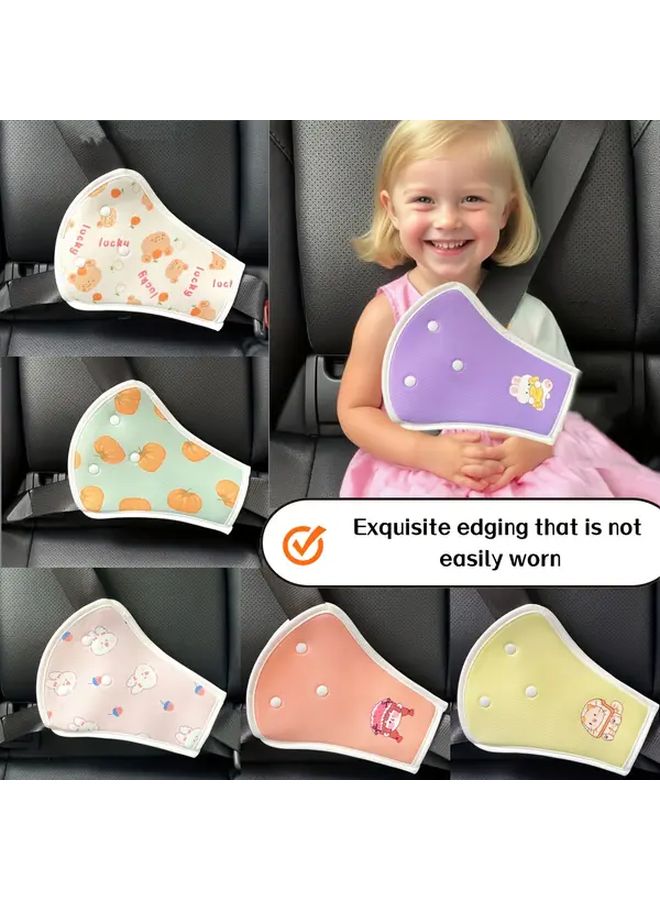 Seat Belt Shoulder And Belly Pad Green Pumpkin One Piece Universal Car Protector - Image 3