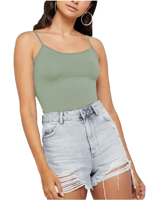 Basic Tank Top Spaghetti Strap Cotton