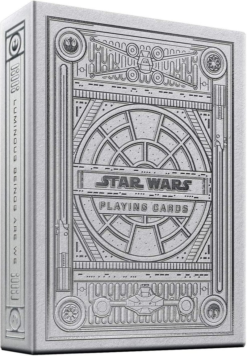 theory11 Star Wars Silver Special Edition - White Light Side Premium Playing Cards Theme Deck - Image 1