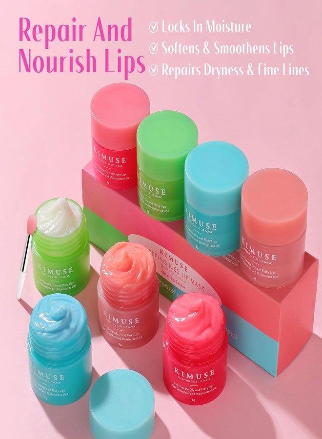 KIMUSE Lip Mask, Lip Sleeping Mask: Moisturizing, Hydrating, Nourishing Lip Care Products, Vitamin C, Shea Butter & Antioxidants, Lip Mask Overnight Set for Dry Lip, Flaky - Image 2