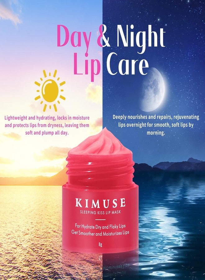 KIMUSE Lip Mask, Lip Sleeping Mask: Moisturizing, Hydrating, Nourishing Lip Care Products, Vitamin C, Shea Butter & Antioxidants, Lip Mask Overnight Set for Dry Lip, Flaky - Image 4