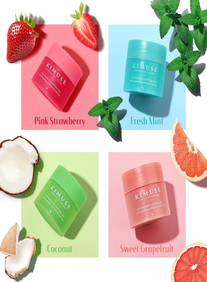 KIMUSE Lip Mask, Lip Sleeping Mask: Moisturizing, Hydrating, Nourishing Lip Care Products, Vitamin C, Shea Butter & Antioxidants, Lip Mask Overnight Set for Dry Lip, Flaky - Image 5