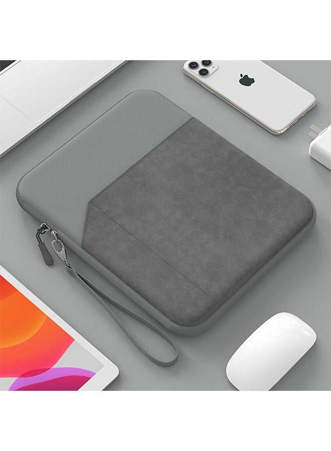 9.7-11 Inch Tablet Computer General Purpose Waterproof Sleeve Bag, Anti Fall Plush Lining Carrying Case, Protective Carrying Case with Elastic Handle (Grey) - Image 5