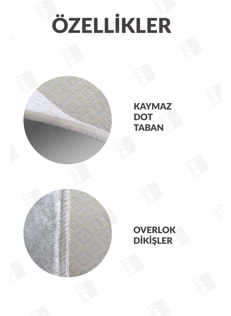 Faiend - Cutting Carpet Machine Washable Non-Slip Base Stain Resistant Kitchen Carpet Living Room Floor Mat Gold-Beige - Image 1
