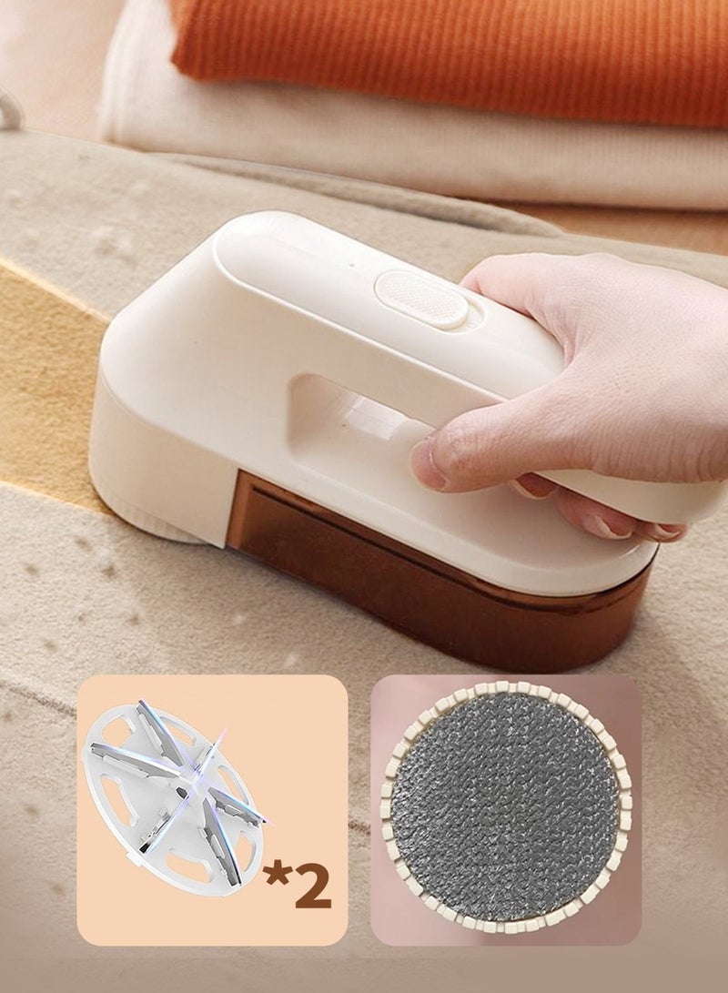 بيروي "جهاز احترافي لعناية الأقمشة والملابس - مزيل الوبر الكهربائي بقوة عالية و رؤوس 6 شفرات | يشمل فرشاة ضد الكهرباء الساكنة وسلك 2.5 متر | للكنب والسترات والصوف" - Image 1