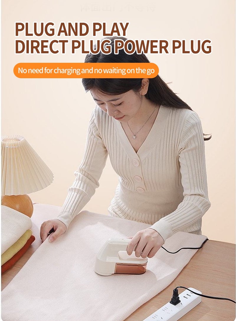 بيروي "جهاز احترافي لعناية الأقمشة والملابس - مزيل الوبر الكهربائي بقوة عالية و رؤوس 6 شفرات | يشمل فرشاة ضد الكهرباء الساكنة وسلك 2.5 متر | للكنب والسترات والصوف" - Image 4