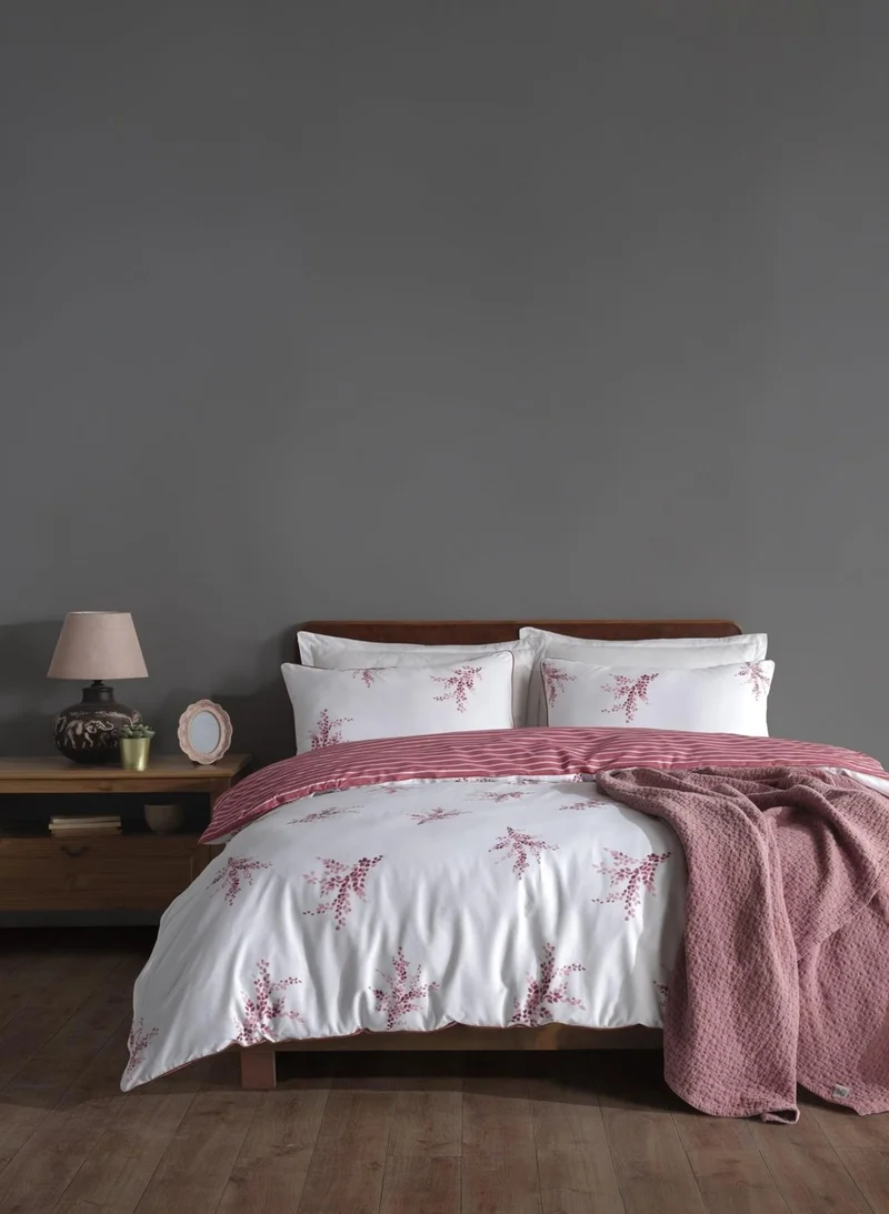 Bluenity Pinky Natural Cotton Double Duvet Cover Set Colorful