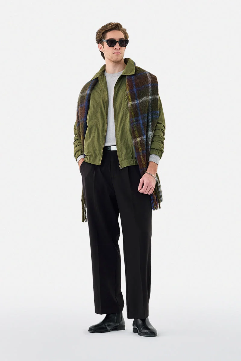 SNITCH Green Solid Long Sleeve Regular Fit Jacket