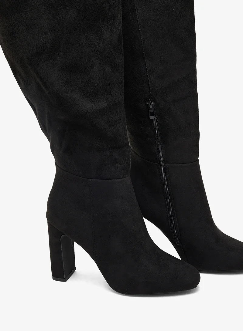 Truffle Black micro Knee_Boots for Women | Best Price UAE