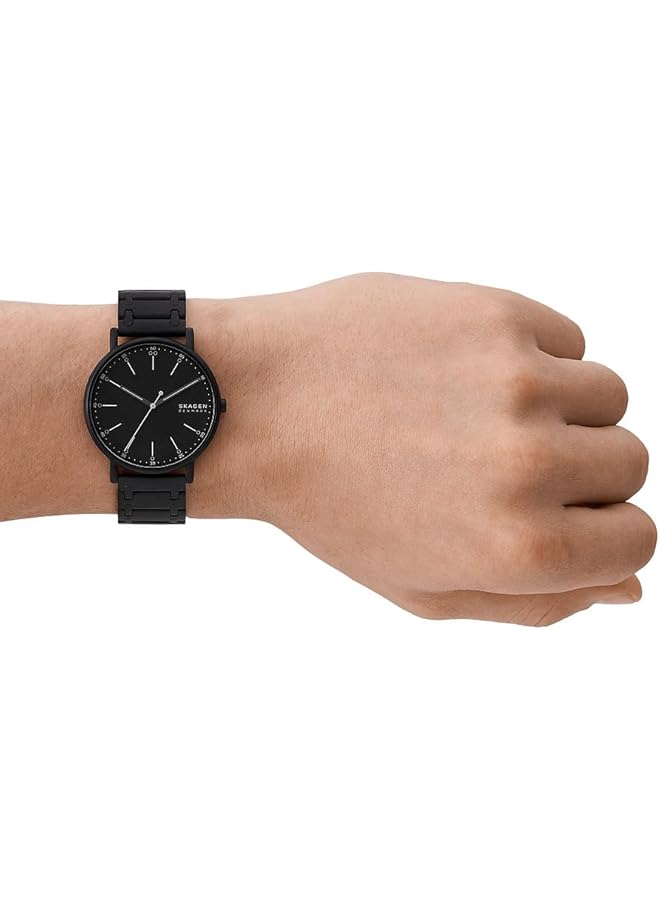 Skagen Signatur Watch For Men Quartz Movement With Stainless Steel Leather Strap - Image 2