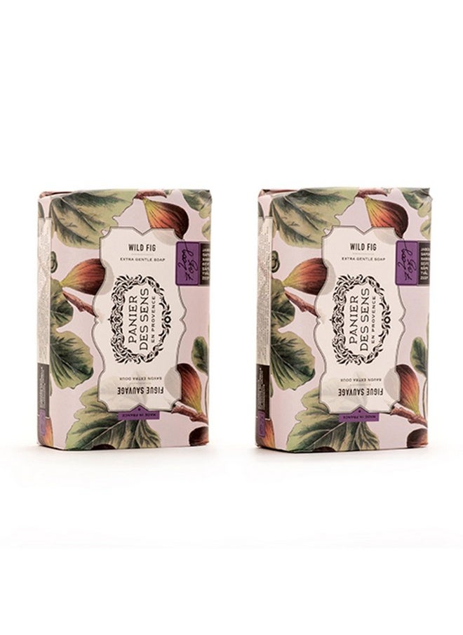 PANIER DES SENS Wild Fig Shea Butter Natural Bar Soap Bath & Body Soap Barsmade In France 95% Natural2 Bars 7Oz200G Each  - Image 1