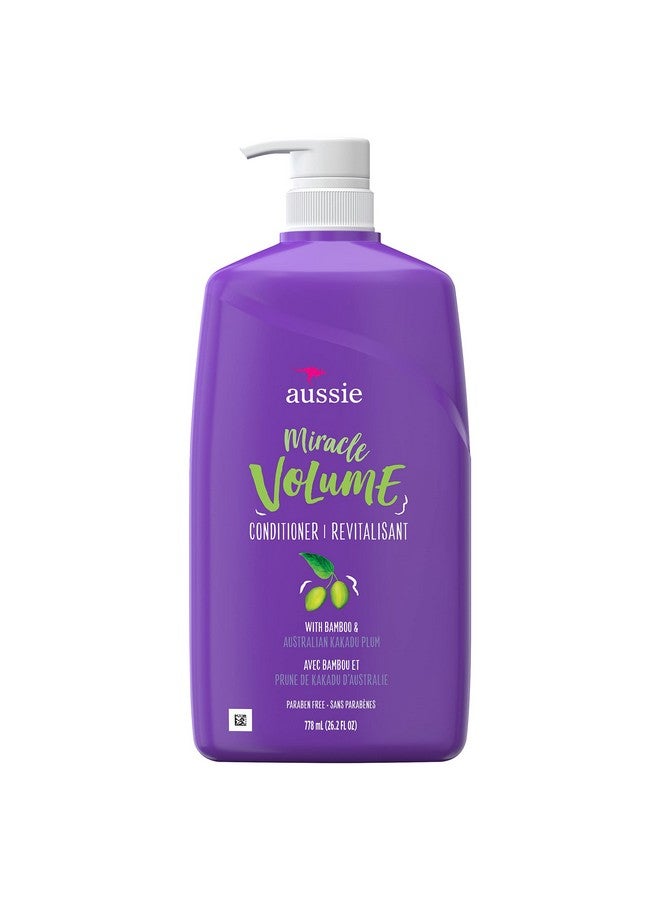 Aussie Miracle Volume With Plum & Bamboo Paraben Free Conditioner 26.2 Fl Oz - Image 1