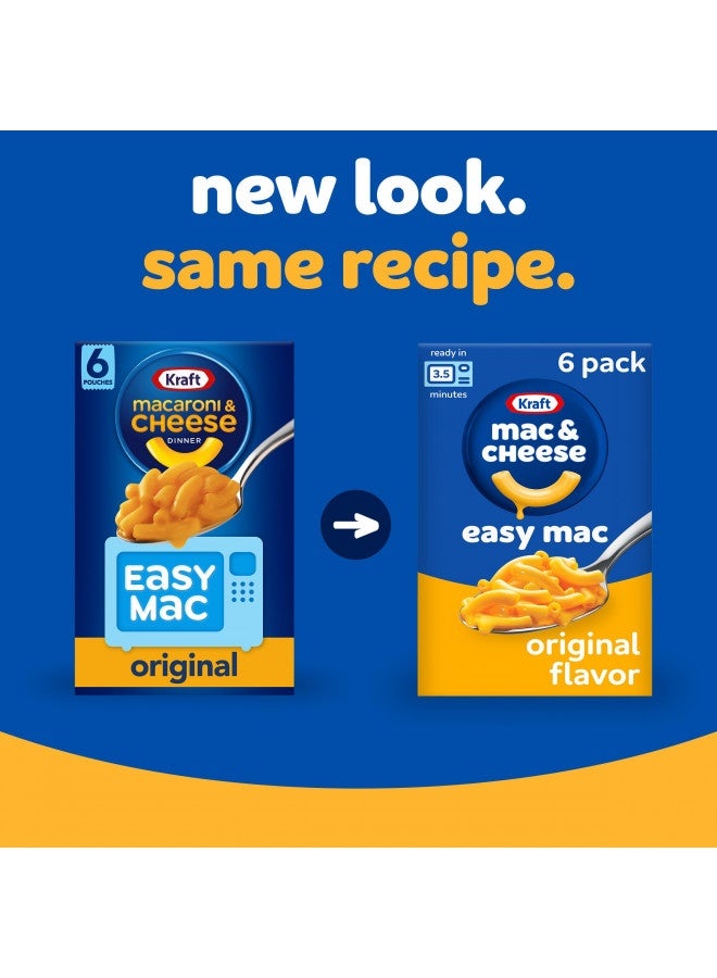Kraft Kraft Easy Mac Original Macaroni And Cheese Microwavable Dinner (6 Ct Packets) - Image 3