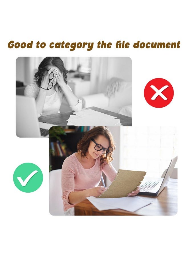 XinLone Binder Dividers,Binder Dividers With 5 Tabs, 20 Sheets Tab Dividers For 2/3/4 Ring Binder, Great For School Office Home Files Organizing,8.5 X 11 Inches  - Image 5