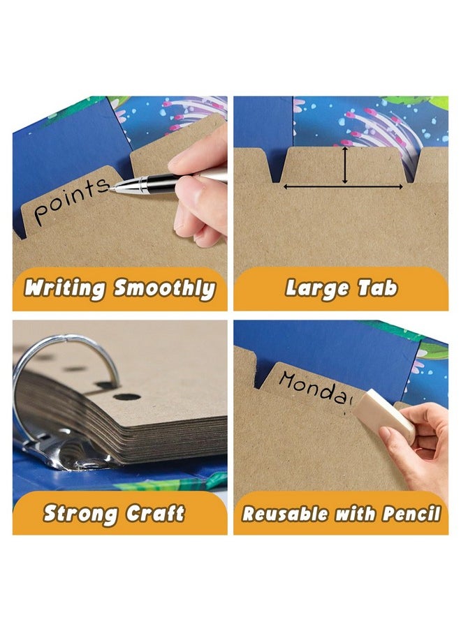 XinLone Binder Dividers,Binder Dividers With 5 Tabs, 20 Sheets Tab Dividers For 2/3/4 Ring Binder, Great For School Office Home Files Organizing,8.5 X 11 Inches  - Image 3