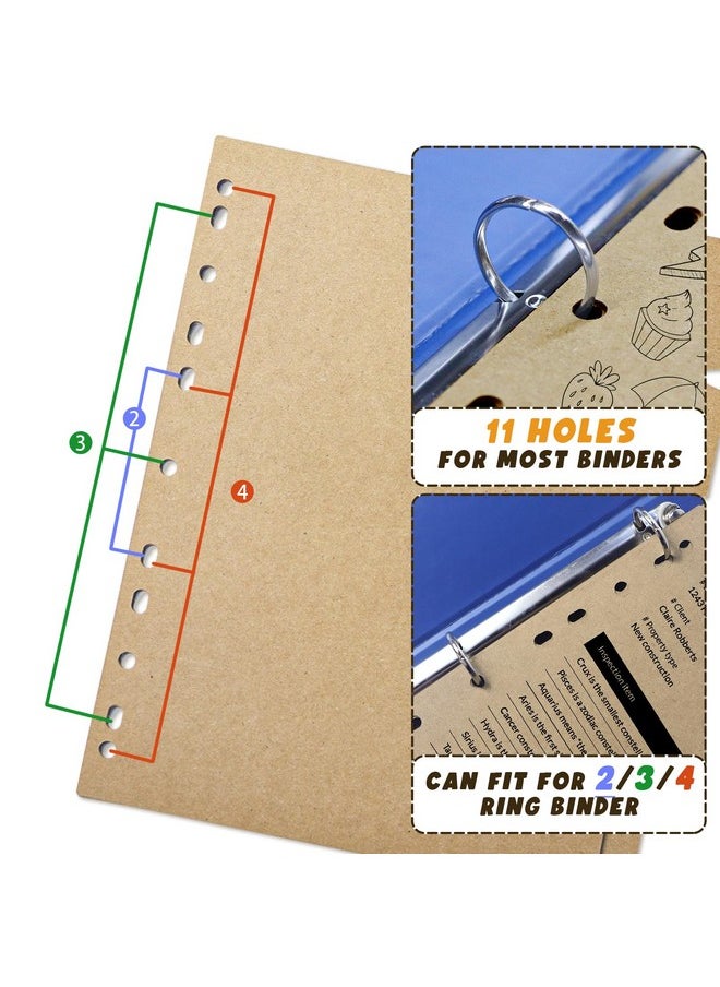 XinLone Binder Dividers,Binder Dividers With 5 Tabs, 20 Sheets Tab Dividers For 2/3/4 Ring Binder, Great For School Office Home Files Organizing,8.5 X 11 Inches  - Image 2