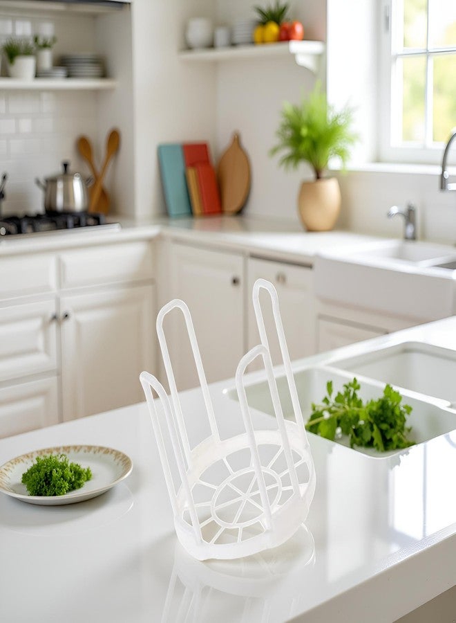 Pxiryanlow White Dinnerware Bowl Plate Racks and Holder Plastic Drain Rack Dish Storage Display Stand Drying Shelf Tableware Drainer Rack Kitchen Organizer, Dish Racks, Racks and Holders (5.5 * 5.8 inches) - Image 2