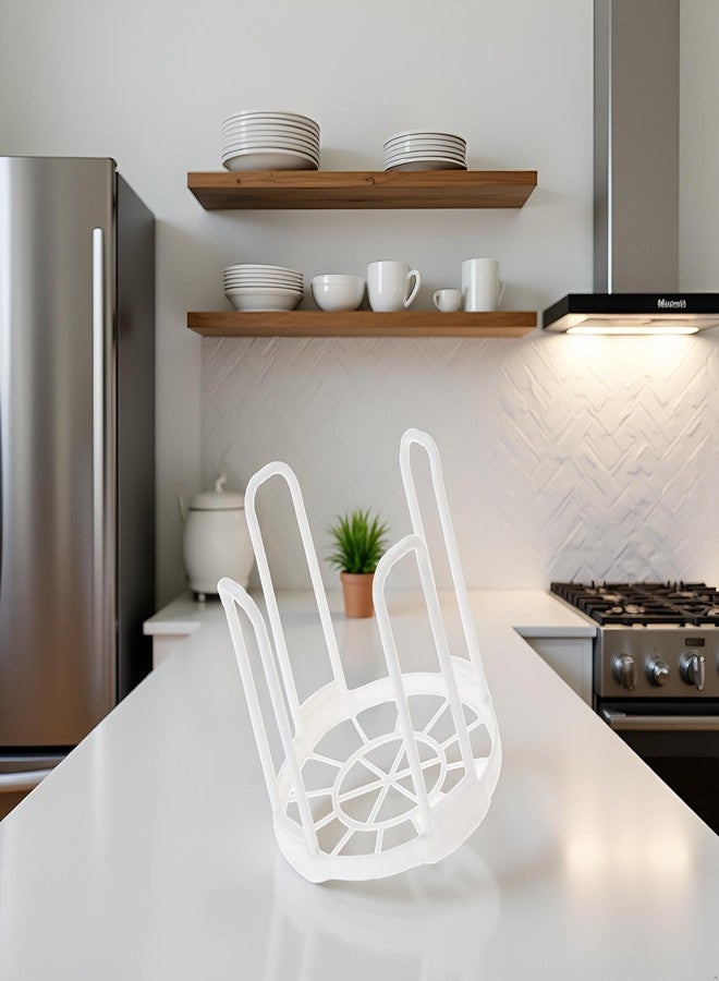 Pxiryanlow White Dinnerware Bowl Plate Racks and Holder Plastic Drain Rack Dish Storage Display Stand Drying Shelf Tableware Drainer Rack Kitchen Organizer, Dish Racks, Racks and Holders (5.5 * 5.8 inches) - Image 4