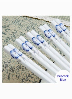 SYOSI Ceramic Chopsticks Set of 5, Porcelain Chopsticks, Cute Chinese Porcelain Chopsticks Easy to Clean, Great Replacement of Plastic/Wooden Chopsticks, Reusable Chopsticks Dishwasher Safe, 9.7Inch  - Image 5