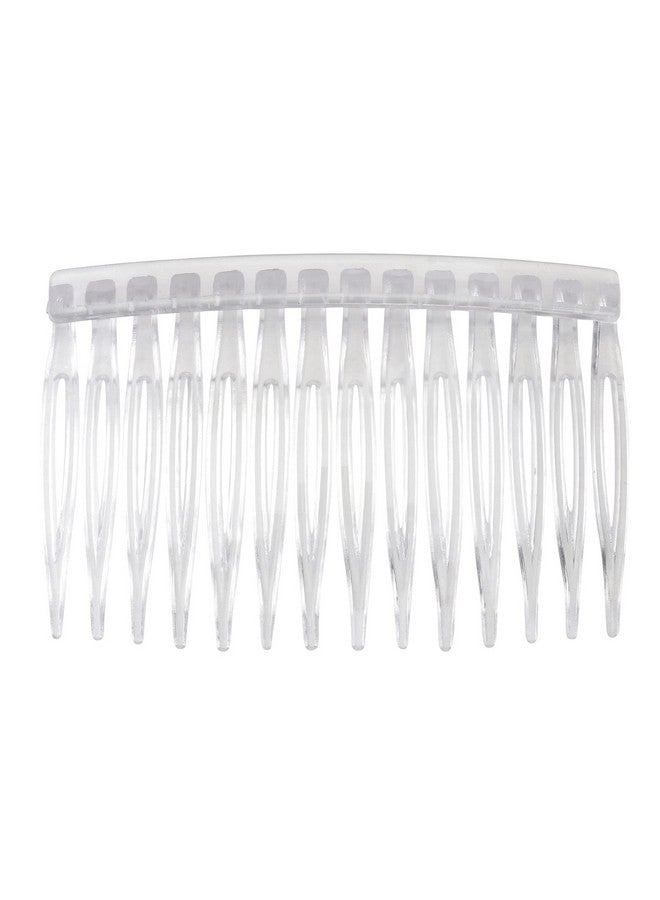 Lurrose 10PCS Clear Hair Side Combs Transparent Teeth Hair Barrettes Plastic Wedding Veil Combs Clips for Women Girls - Image 1