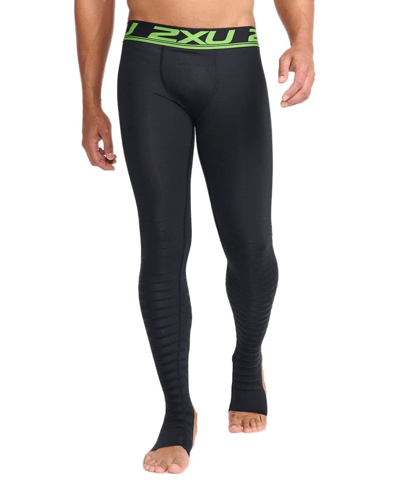 2XU Men's Elite Power Recovery Compression Tights - Enhance Performance & Recovery - Black/Nero - Size X-Small