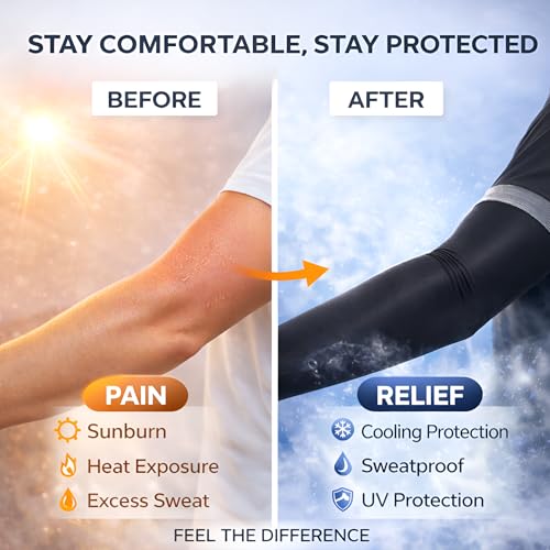 PulGos Combo – UV Protection Arm Sleeves for Men & Women with Thumb Hole | UPF 50 Sun Protection Sleeves for Cricket, Cycling, Running & Bike Riding | Breathable & Cooling Fabric for All-Day Comfort - Image 2