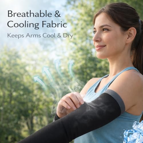 PulGos Combo – UV Protection Arm Sleeves for Men & Women with Thumb Hole | UPF 50 Sun Protection Sleeves for Cricket, Cycling, Running & Bike Riding | Breathable & Cooling Fabric for All-Day Comfort - Image 3
