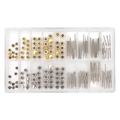 Kodrily Watch Repair Kit, 1 Box Watch Crown Replacement, Stainless Steel Wristwatch Stem Extender, Wristwatch Crown Spring with Different Sizes for Watches Repair - Image 1