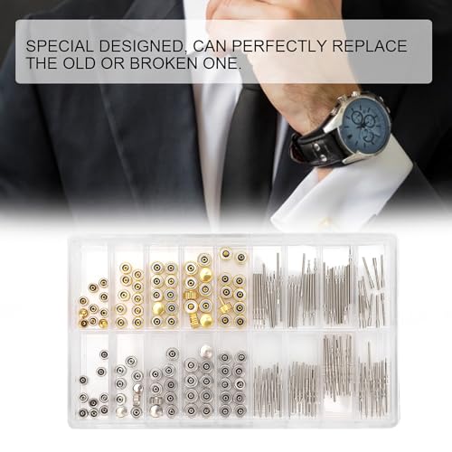 Kodrily Watch Repair Kit, 1 Box Watch Crown Replacement, Stainless Steel Wristwatch Stem Extender, Wristwatch Crown Spring with Different Sizes for Watches Repair - Image 5