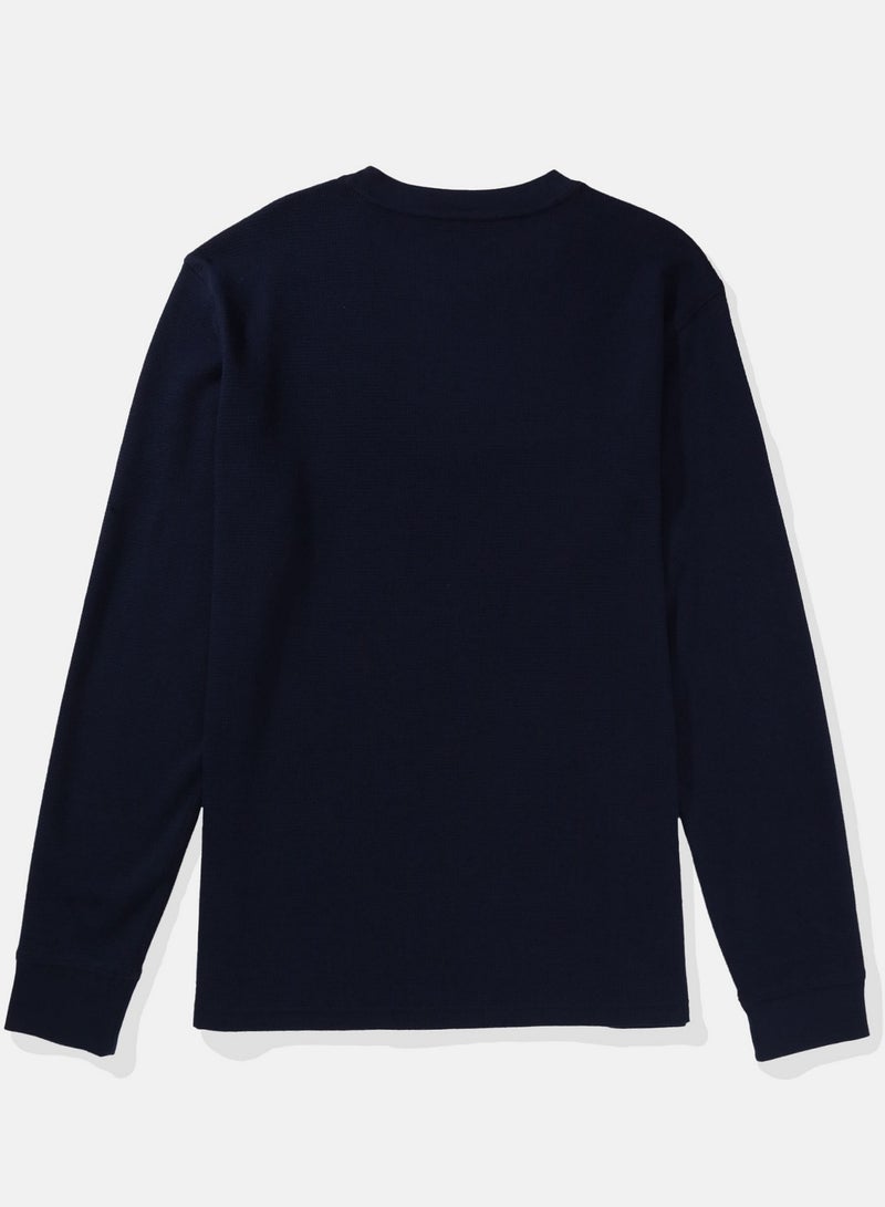 American Eagle AE Long-Sleeve Logo Graphic Thermal T-Shirt  - Image 2