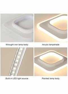 MIXDE تركيبات إضاءة السقف LED الحديثة 21 وات إضاءة سقف مربعة بيضاء دافئة 3000 ك مصباح سقف مثبت على السقف لممر الردهة وخزانة المطبخ والغسيل  - Image 5