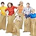 CWLAKON 6 Pack Large Burlap Potato Sack Race Bags for Kids Adults Field Day Family Reunion 4th of July Easter Halloween Game Outdoor Camping Picnic Birthday Party Outside Yard Lawn Carnival Games - Image 3