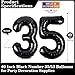 Lovoir Black 35 Number Balloons 40 Inch Giant Number 35 Balloons Foil Mylar Helium Black Number Balloons for 35th Birthday Party Supplies Anniversary Event Celebration Decorations - Image 4