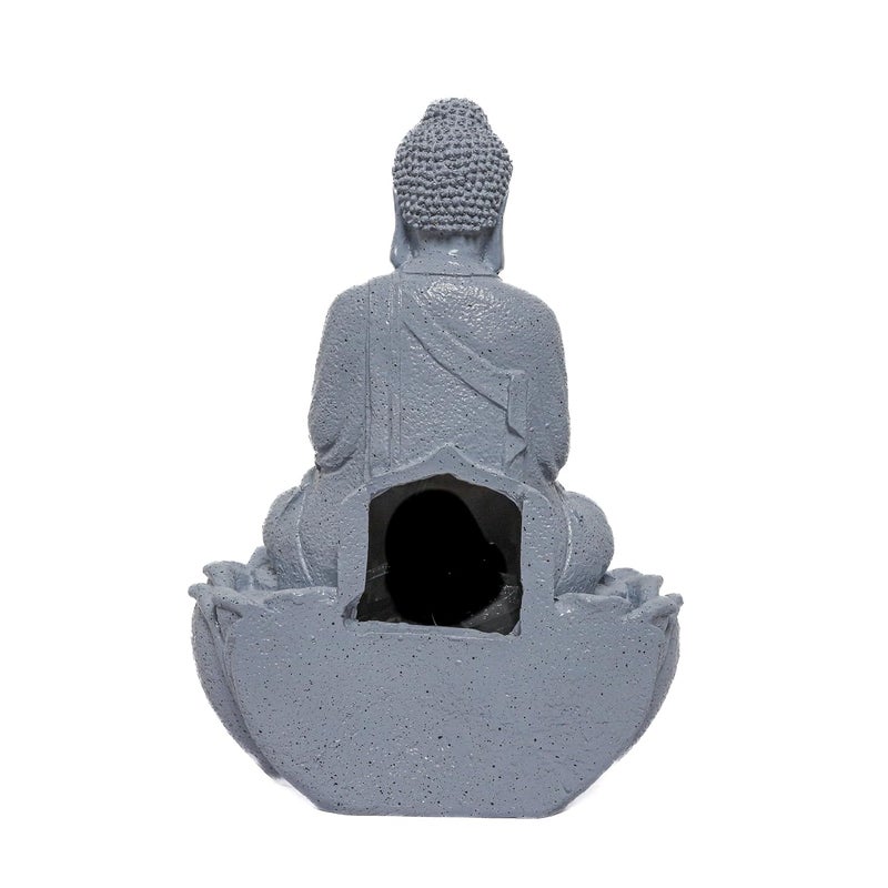 DREAM DRAFTER DREAM DRAFTER Buddha Water KOM Fountain for Living Room Home Office Garden Decoration Table Top Indoor Outdoor Gift ItemsGrey  - Image 2