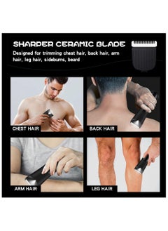 iQeouc Body Trimmer for Men Grooming for Groin and Body Electric Ball Trimmer Body Shaver Groomer Safe Suitable for Sensitive Areas Ball Shaver Rechargeable Waterproof Wet and Dry Shaver Black  - Image 3