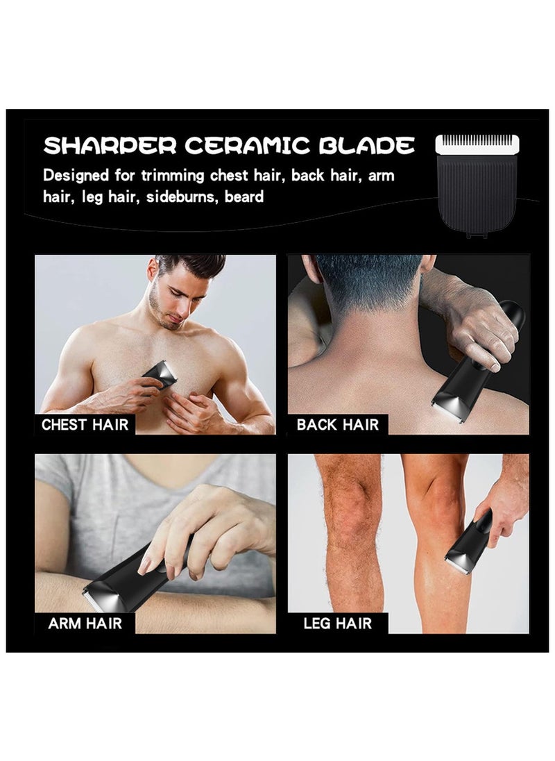 iQeouc Body Trimmer for Men Grooming for Groin and Body Electric Ball Trimmer Body Shaver Groomer Safe Suitable for Sensitive Areas Ball Shaver Rechargeable Waterproof Wet and Dry Shaver Black  - Image 3