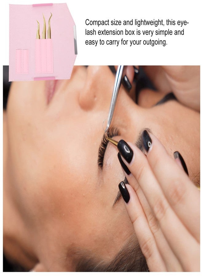 Beaupretty Lash Case Eyelash Extension Grafting Box Makeup Tools Storage Bag for Home Salon Travel Pink - Image 5